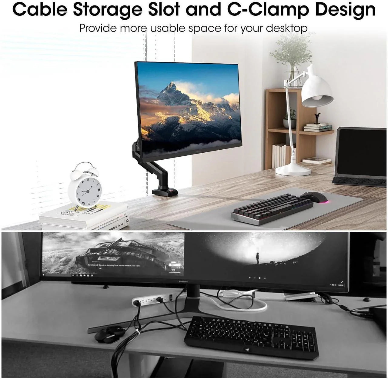 Rehisk Single Monitor Mount for 15-32 Inch Screens - F80